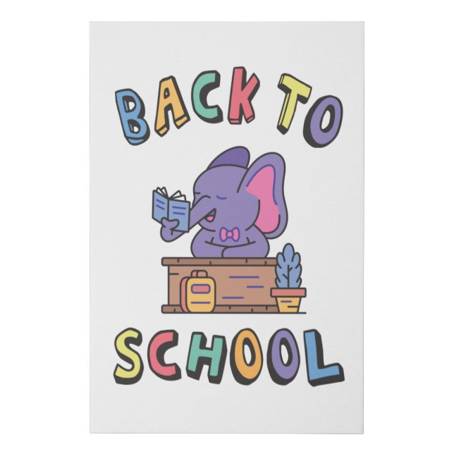 Back to school faux canvas print (Front)