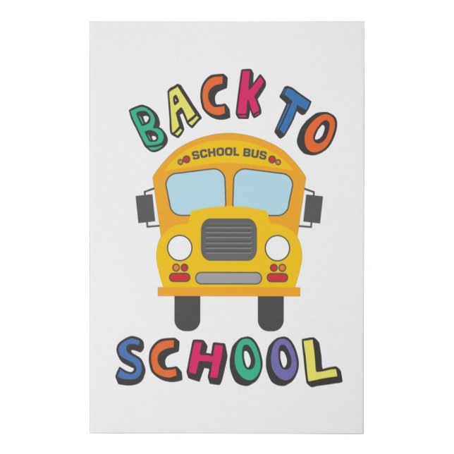 Back to school faux canvas print (Front)