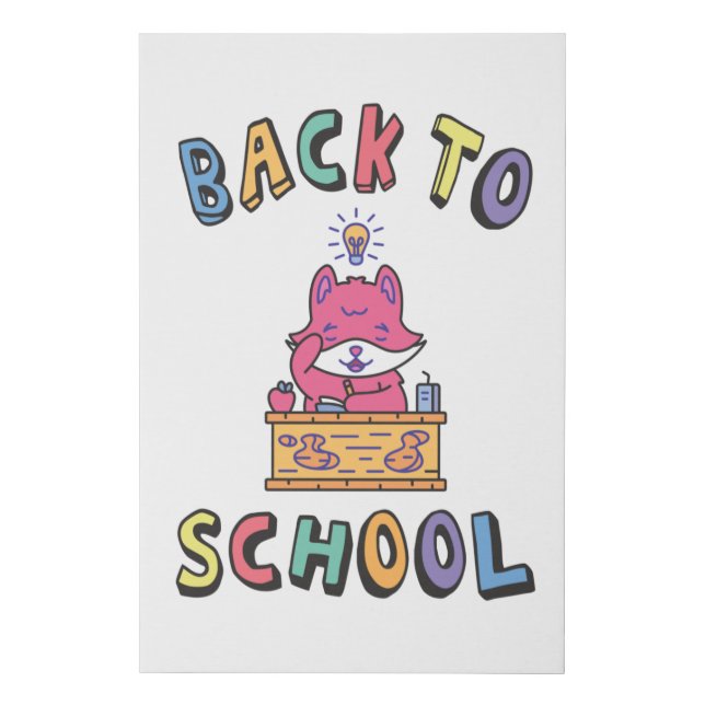 Back to school faux canvas print (Front)