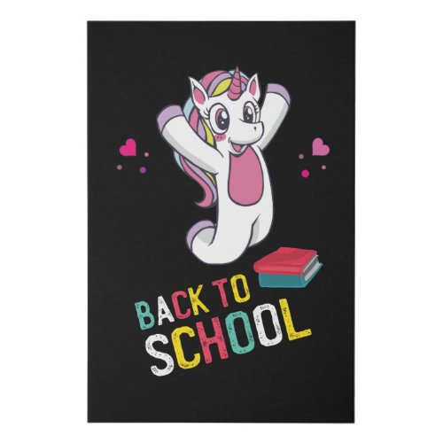 Back to school faux canvas print