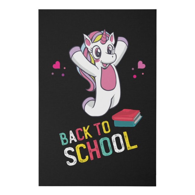 Back to school faux canvas print (Front)