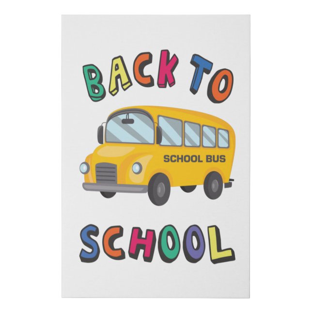 Back to school faux canvas print (Front)