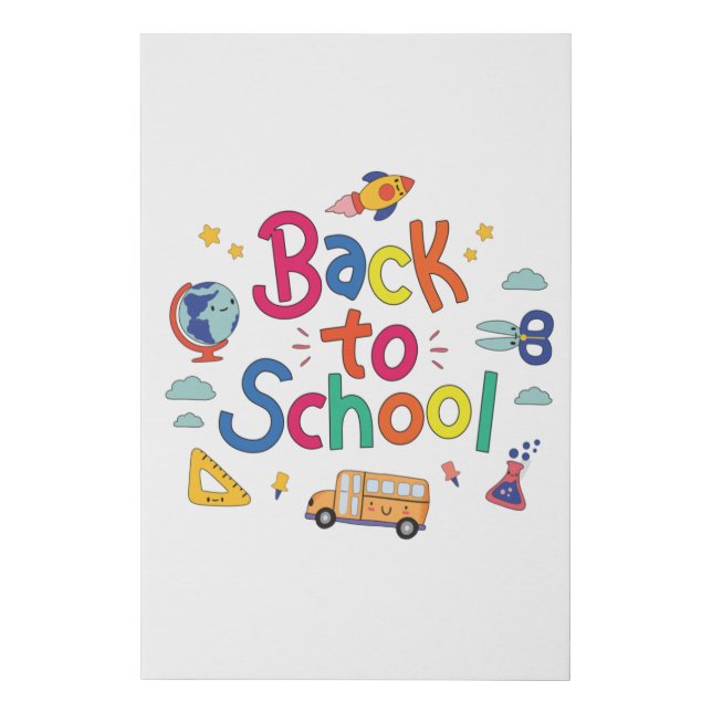 Back to school faux canvas print (Front)