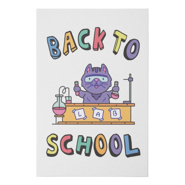 Back to school faux canvas print (Front)