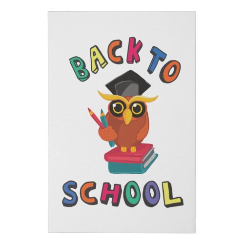 Back to school faux canvas print