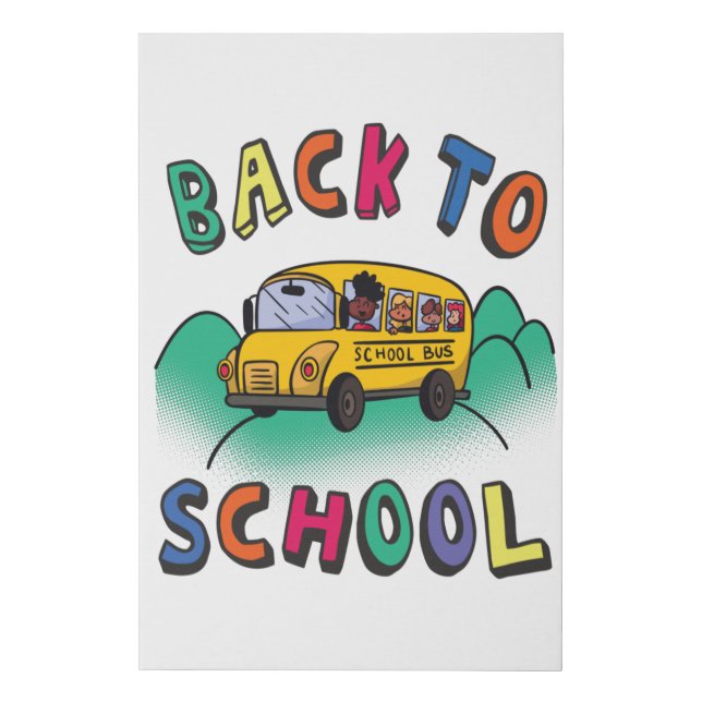 Back to school faux canvas print (Front)