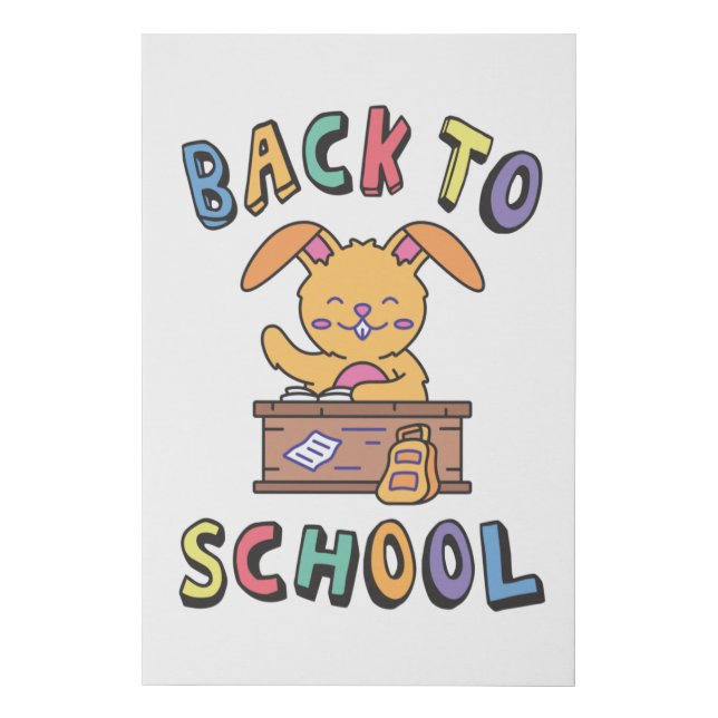 Back to school faux canvas print (Front)