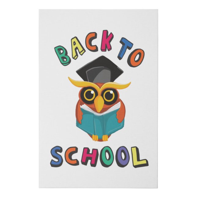Back to school faux canvas print (Front)
