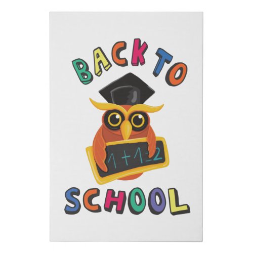 Back to school faux canvas print