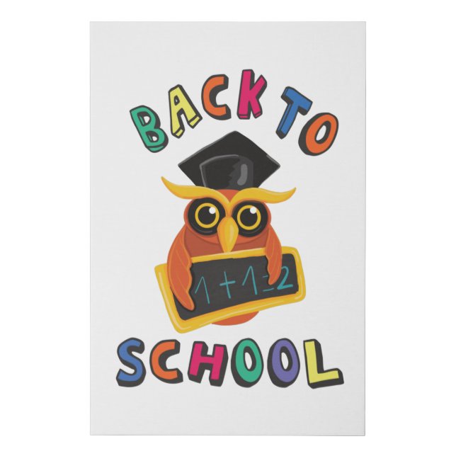 Back to school faux canvas print (Front)