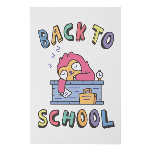Back to school faux canvas print (Front)
