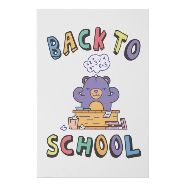 Back to school faux canvas print (Front)