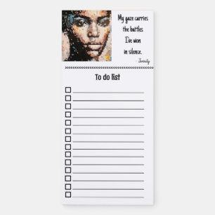 back to school fierce pixel portrait  magnetic notepad