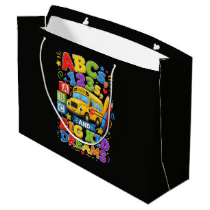 Back to School First Day Big Kid Dreams Large Gift Bag
