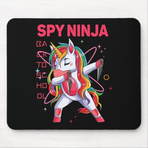 Back To School First Day Cool Gaming Spy Unicorn P Mouse Pad