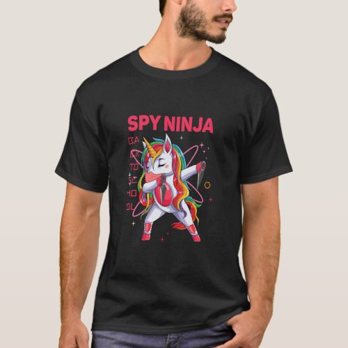 Back To School First Day Cool Gaming Spy Unicorn P T_Shirt