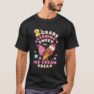 Back To School First Day Of 2Nd Grade Ice Cream T-Shirt