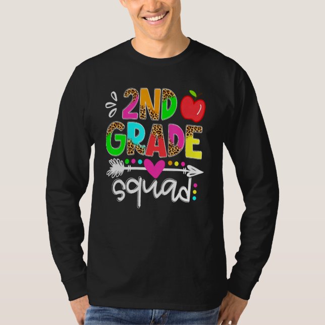 Back To School First Day Of 2nd Grade Squad Teache T-Shirt (Front)