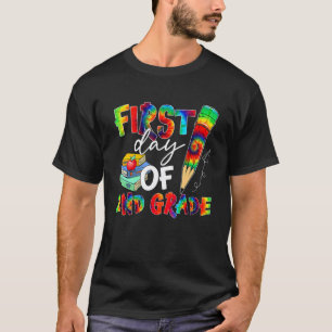 Back To School First Day Of 2nd Grade Tie Dye Teac T-Shirt