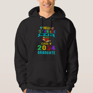 Back to School First Day Of First Grade Hello Kids Hoodie