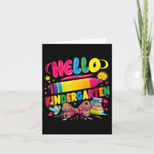 Back To School First Day Of Kindergarten Celebrati Card
