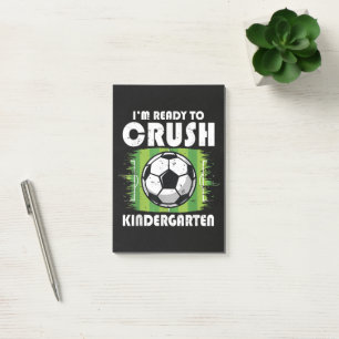 Back to School First Day of Kindergarten Soccer Post-it Notes