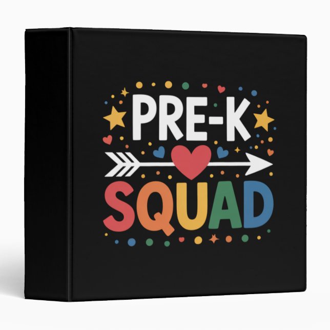 Back to School First Day of Pre-K Preschool  3 Ring Binder (Front/Spine)