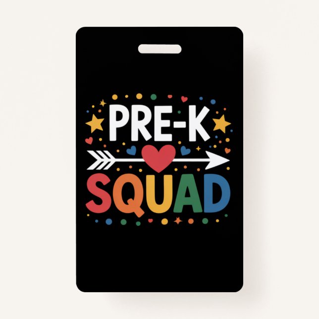 Back to School First Day of Pre-K Preschool  Badge (Front)