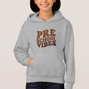 Back to School First Day of Pre-K Preschool Groovy Hoodie