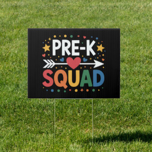 Back to School First Day of Pre-K Preschool  Sign