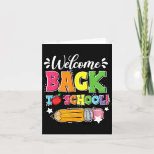 Back To School First Day Of School Teacher Student Card