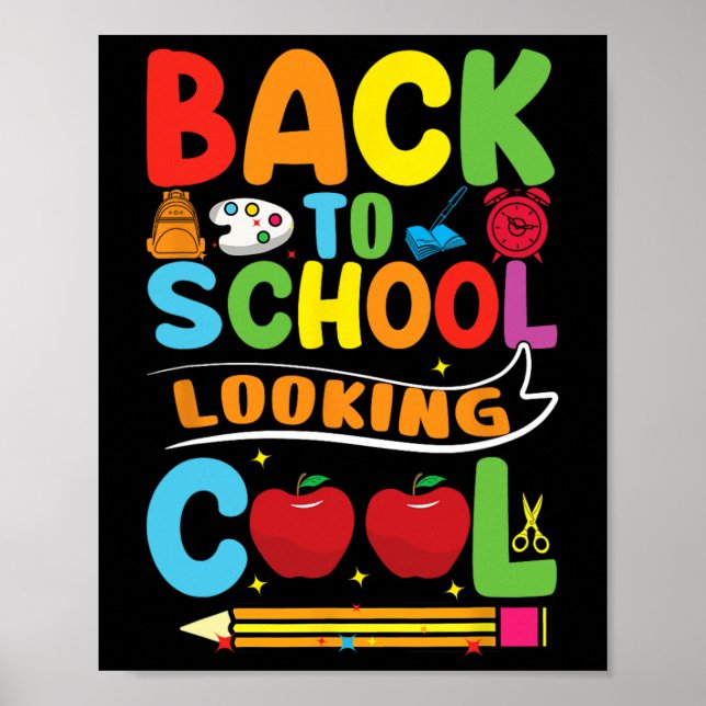Back To School First Day Of School Teachers Kids  Poster (Front)