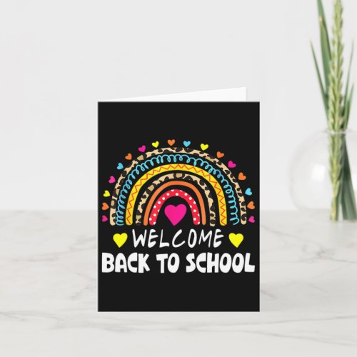 Back To School First Day Of School Teachers Studen Card