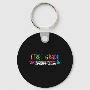 Back To School First Grade Dream Team Students Tea Keychain