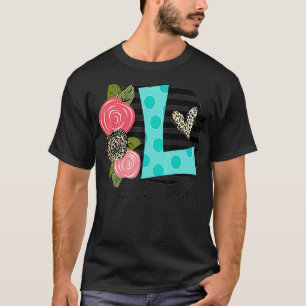 Back To School Flower And Teacher Lunch Lady T-Shirt
