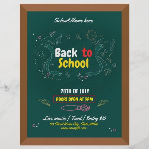 Back to school flyer