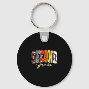Back to school football baseball basketball second keychain