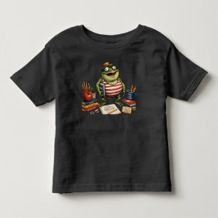 Back to School Frog PNG, Teacher Classroom Decor,  Toddler T-shirt