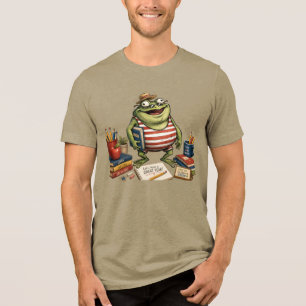 Back to School Frog PNG, Teacher Classroom Decor,  Tri-Blend Shirt