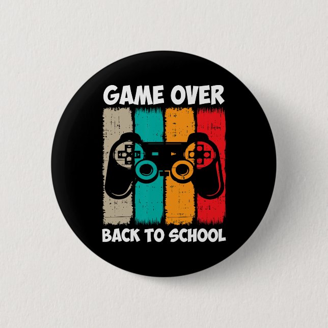 Back To School Fun Game Over Teacher Student Video Button (Front)