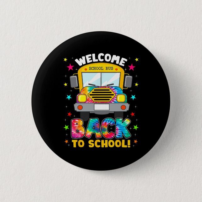 Back To School Fun Outfit School Bus Driver  Button (Front)