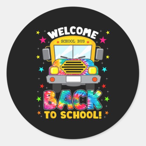Back To School Fun Outfit School Bus Driver  Classic Round Sticker