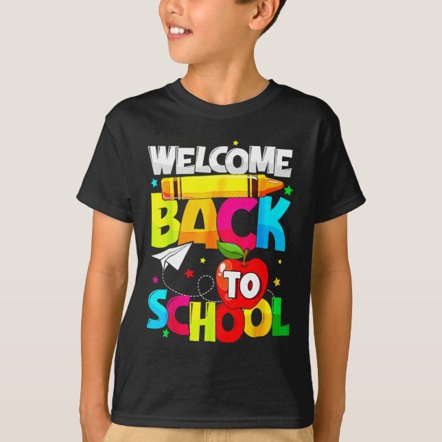 Back To School Fun Student Teacher Love Kid  T-Shirt (Front)