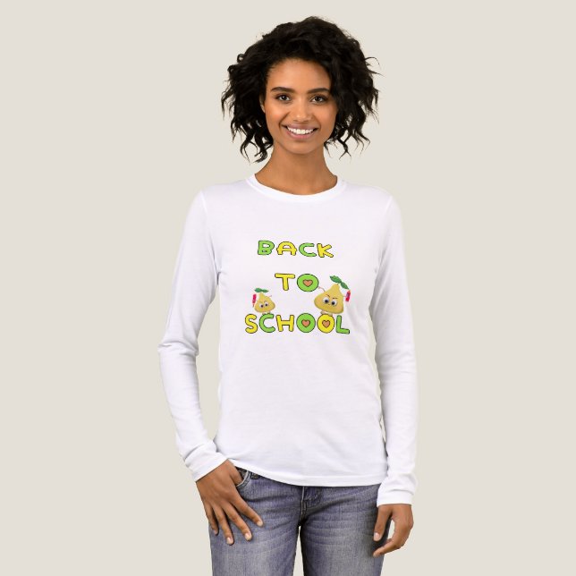 Back to school funny pears Tri-Blend shirt (Front Full)