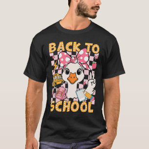 Back To School Funny Silly Goose First Day Of Scho T-Shirt