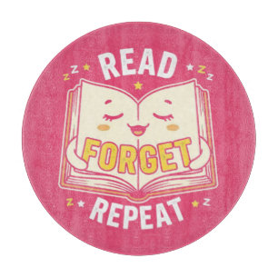Back to school Funny Sleepy Book Student Cutting Board