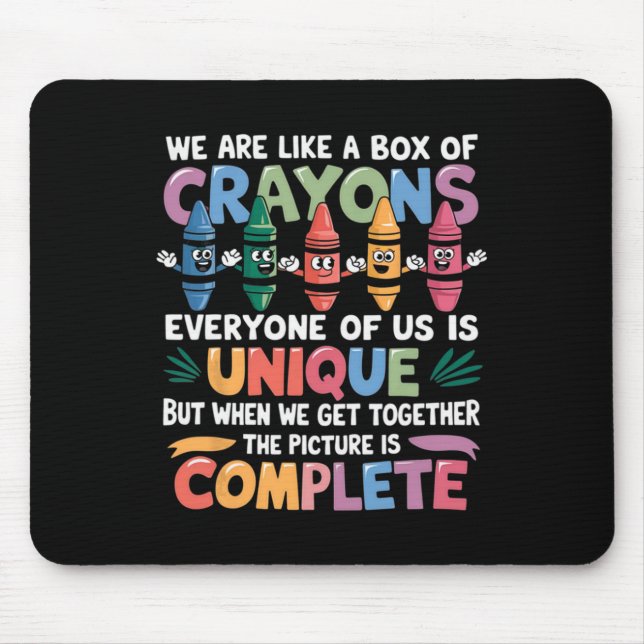 Back To School Funny Teacher We Are Like A Box Of  Mouse Pad (Front)