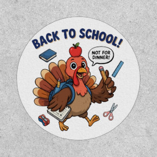 Back to School Funny Turkey Design Patch