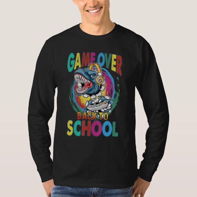 Back To School  Game Over Teacher Student Controll T-Shirt (Front)