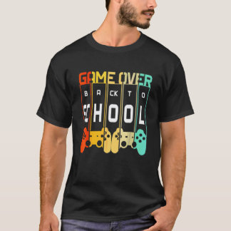 Back To School  Game Over Teacher Student Controll T-Shirt